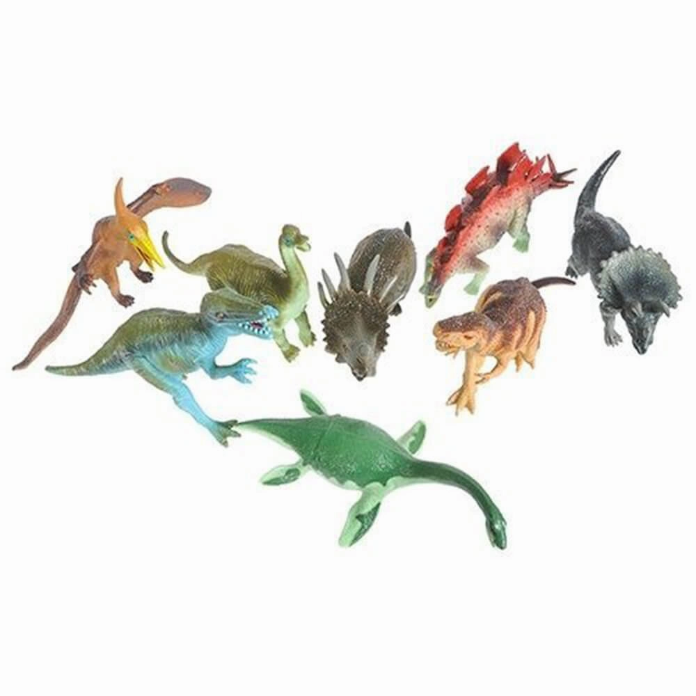 Rhode Island Novelty Toys Adventure Planet Dino Discovery Expedition 8 Piece Dinosaur Set