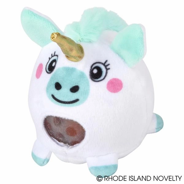 Rhode Island Novelty Toys Rhode Island Novelty 2.65" Plush Unicorn Squeezy Bead Ball