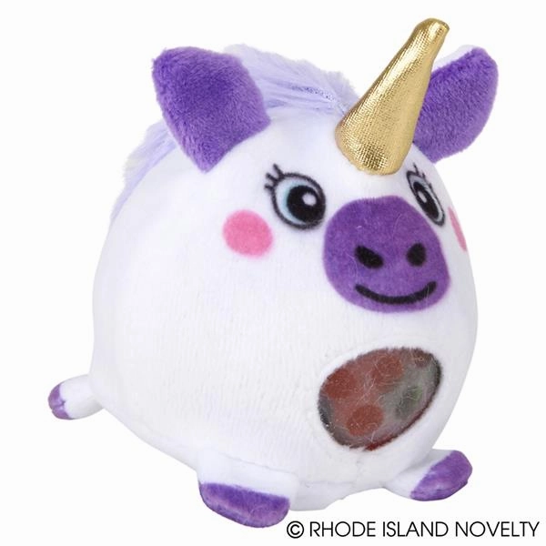 Rhode Island Novelty Toys Rhode Island Novelty 2.65" Plush Unicorn Squeezy Bead Ball