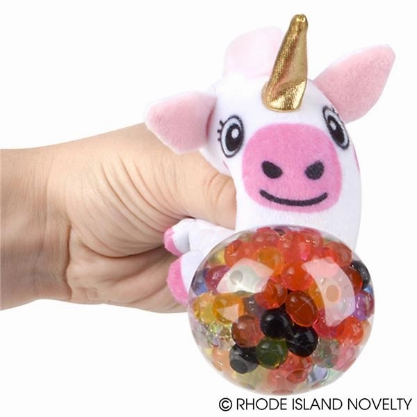 Rhode Island Novelty Toys Rhode Island Novelty 2.65" Plush Unicorn Squeezy Bead Ball