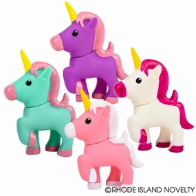Rhode Island Novelty Toys Rhode Island Novelty 4 Inch Squeeze Squeaker Unicorn Figure