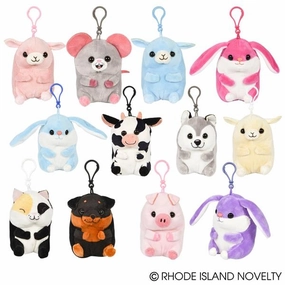 Rhode Island Novelty Toys Rhode Island Novelty 4" Belly Buddy Farm Plush Clip (Styles Vary)