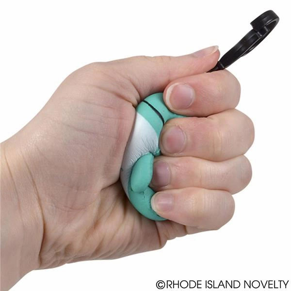 Rhode Island Novelty Toys Rhode Island Novelty 4" Squish Narwhal Backpack Clip