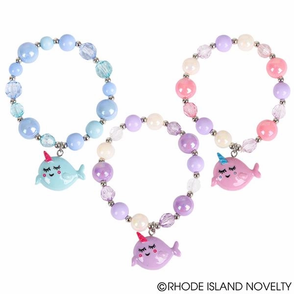 Rhode Island Novelty Toys Rhode Island Novelty 7" Narwhal Charm Bracelet