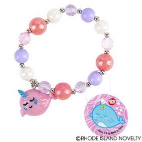Rhode Island Novelty Toys Rhode Island Novelty 7" Narwhal Charm Bracelet