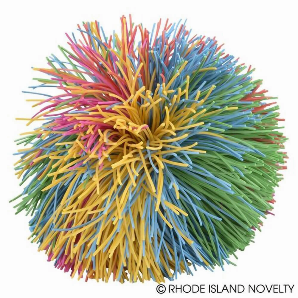 Rhode Island Novelty Toys The Toy Network 3.5" Rainbow Stringy Ball