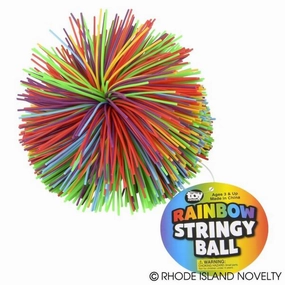 Rhode Island Novelty Toys The Toy Network 3.5" Rainbow Stringy Ball