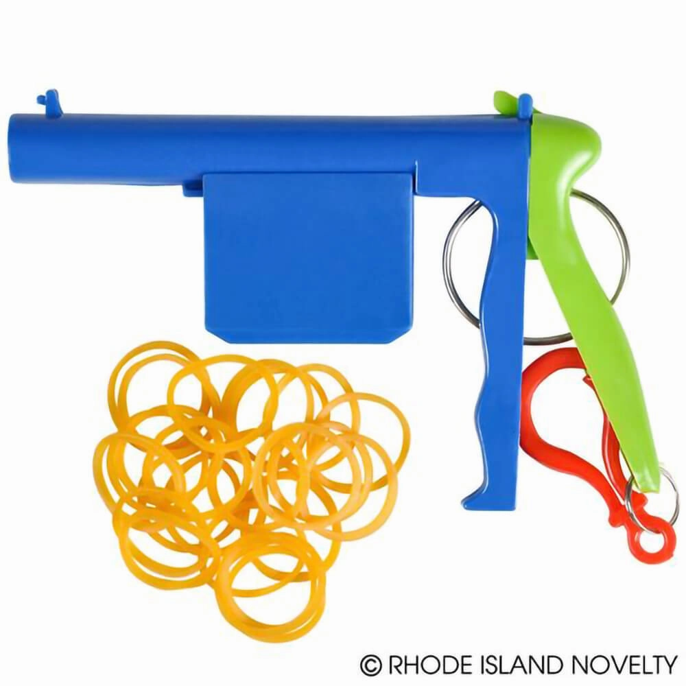 Rhode Island Novelty Toys The Toy Network Rubber Band Shooter with 20 Rubber Bands