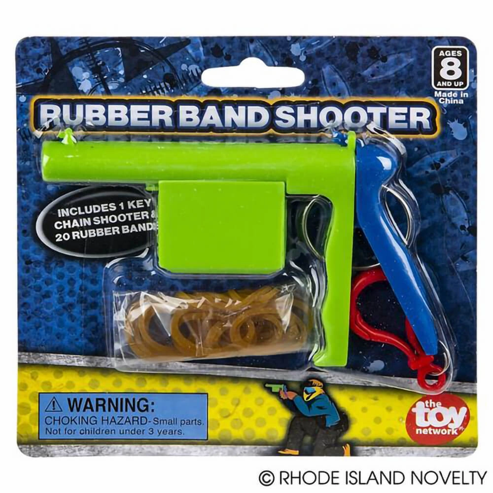Rhode Island Novelty Toys The Toy Network Rubber Band Shooter with 20 Rubber Bands