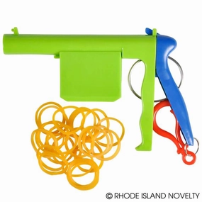 Rhode Island Novelty Toys The Toy Network Rubber Band Shooter with 20 Rubber Bands
