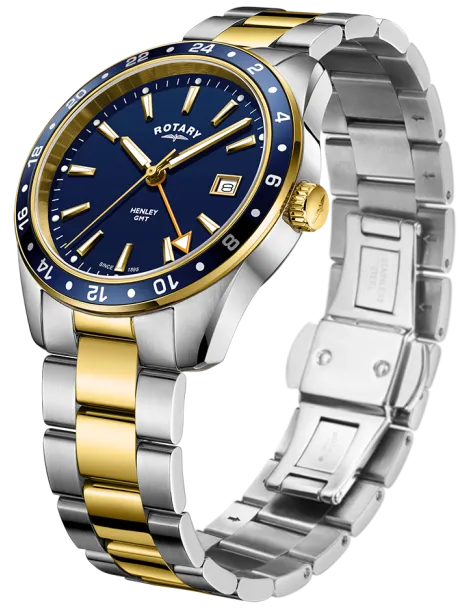 Rotary Watches Rotary Henley Two Tone Gold PVD Mens Watch