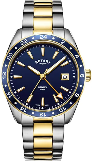Rotary Watches Rotary Henley Two Tone Gold PVD Mens Watch