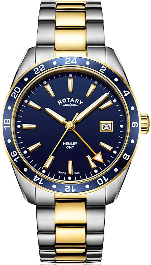 Rotary Watches Rotary Henley Two Tone Gold PVD Mens Watch