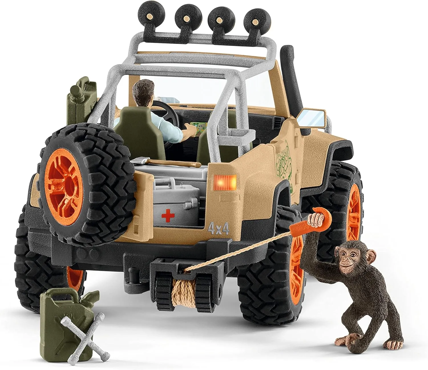 Schleich Toys SCHLEICH 42410 4x4 Vehicle with Winch Wild Life Toy Playset for Kids Aged 3 