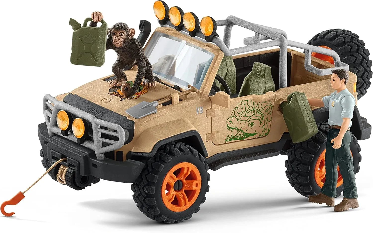Schleich Toys SCHLEICH 42410 4x4 Vehicle with Winch Wild Life Toy Playset for Kids Aged 3 