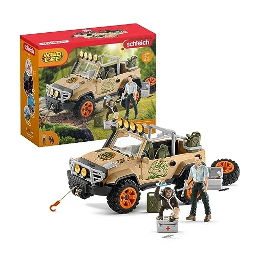 Schleich Toys SCHLEICH 42410 4x4 Vehicle with Winch Wild Life Toy Playset for Kids Aged 3 