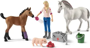 Schleich Toys Schleich 42486 Vet Visiting Mare and Foal