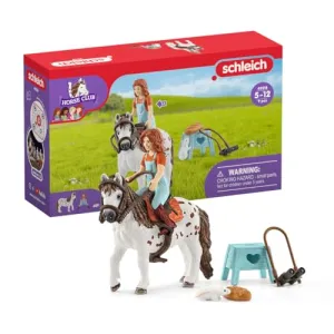 Schleich Toys SCHLEICH 42518n Horse Club Mia & Spotty Horse Club Toy Playset for Kids Aged 3-12