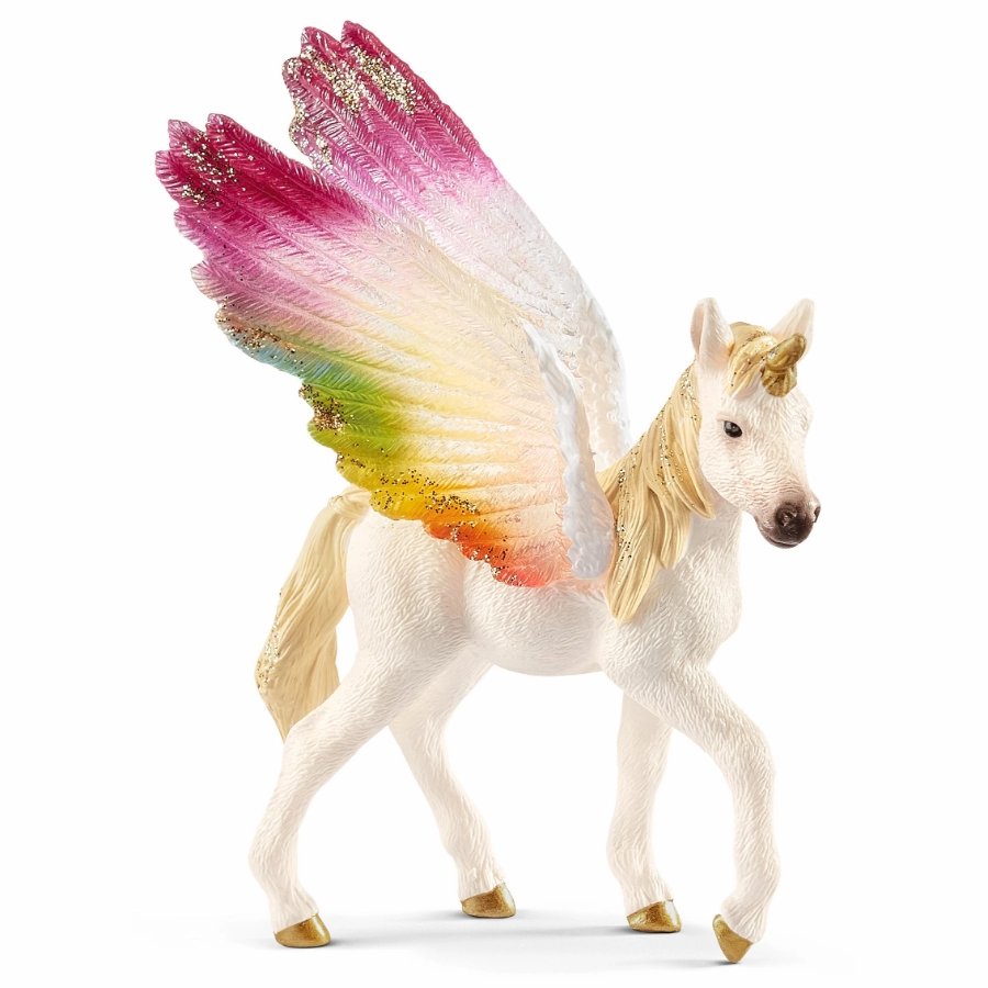 Schleich Toys Bayala - Rainbow Unicorn Foal with Wings