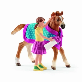 Schleich Toys Foal With Blanket