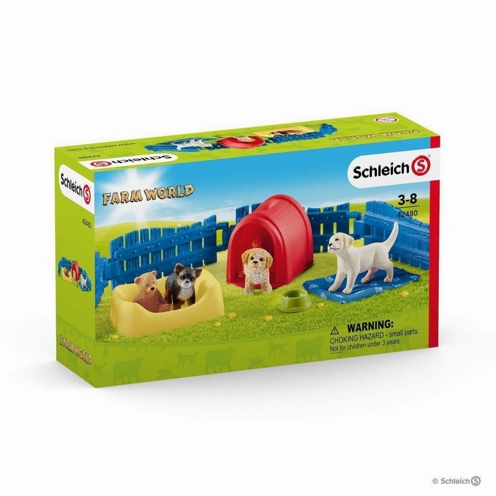 Schleich Toys Puppy Pen