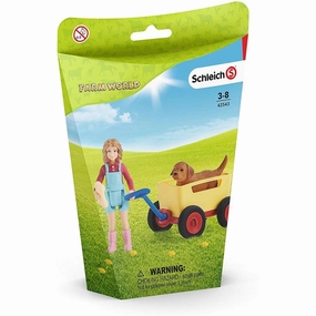 Schleich Toys Puppy Wagon Ride