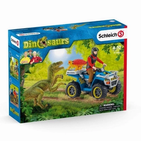 Schleich Toys Quad Escape from Velociraptor