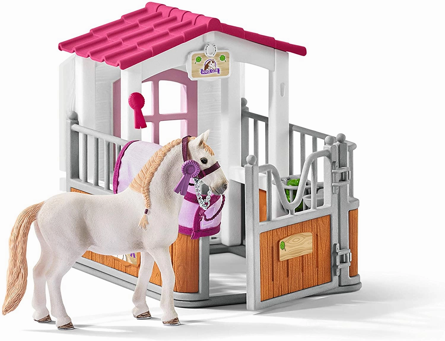 Schleich Toys Schleich 42368 Horse Stall with Lusitano Mare Figure Set