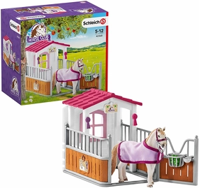 Schleich Toys Schleich 42368 Horse Stall with Lusitano Mare Figure Set