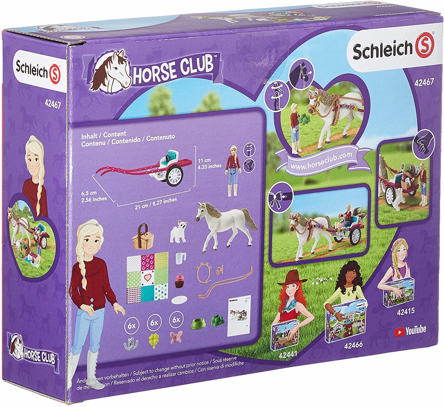 Schleich Toys Schleich 42467 Small Carriage for the Big Horse Show Horse Club