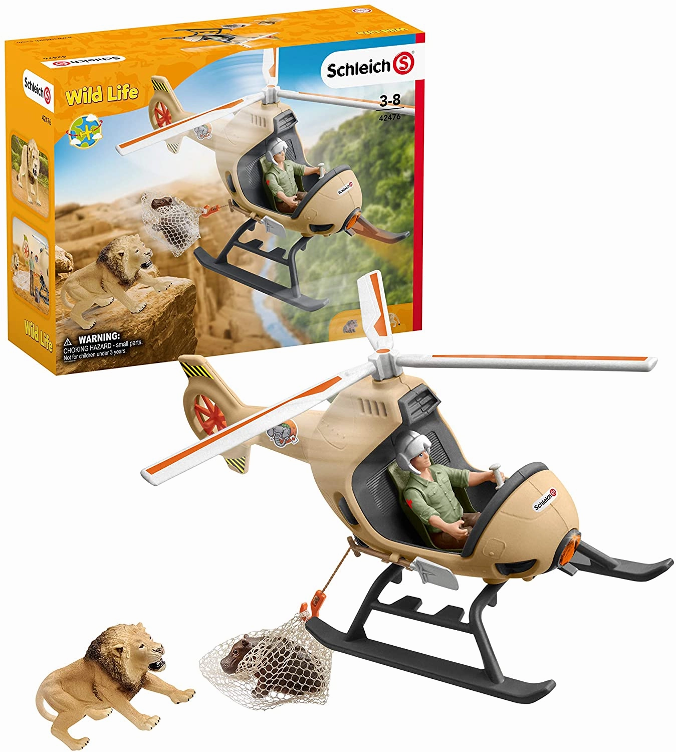 Schleich Toys Schleich 42476 Animal Rescue Helicopter Wild Life