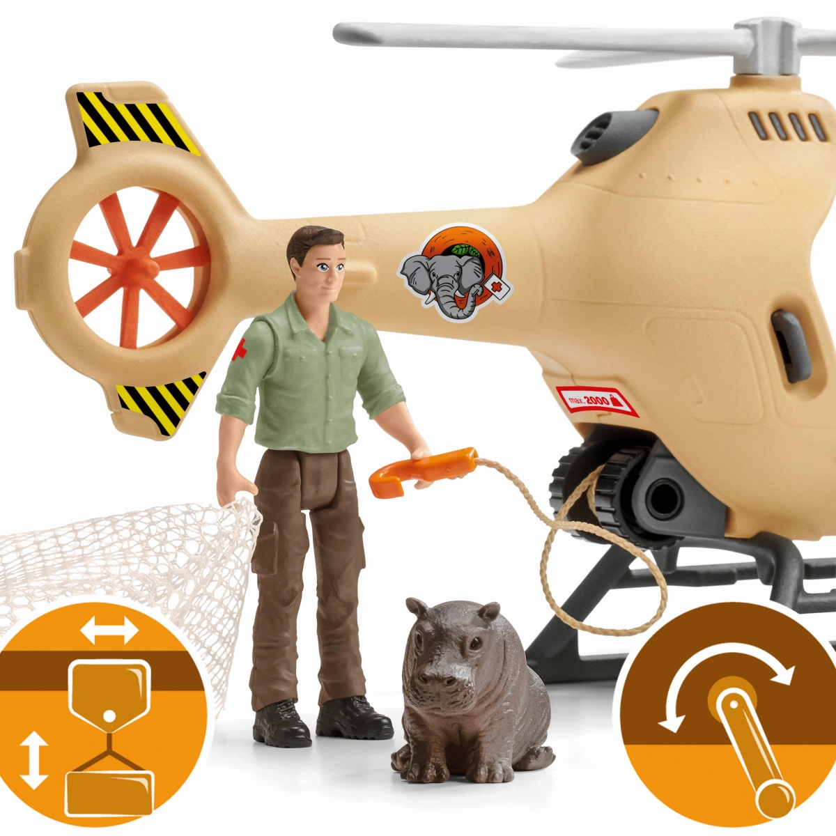 Schleich Toys Schleich 42476 Animal Rescue Helicopter Wild Life
