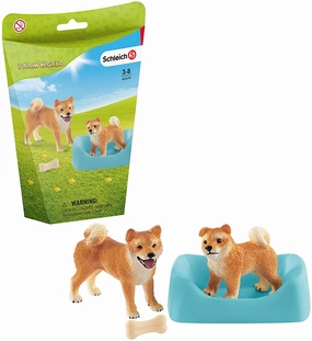 Schleich Toys Schleich 42479 Farm World Shiba Inu Mother and Puppy
