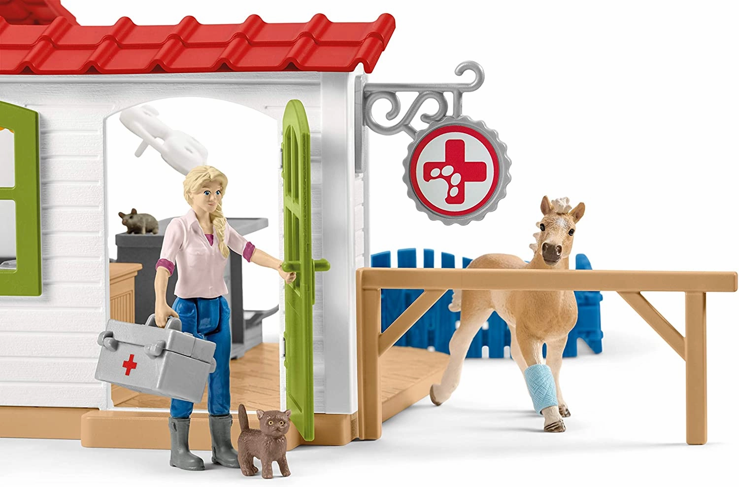 Schleich Toys Schleich 42502 Veterinarian practice with pets Farm World