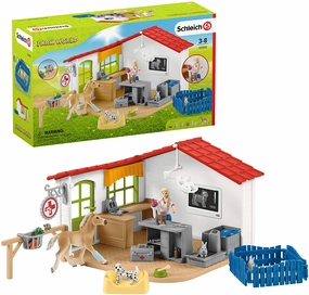 Schleich Toys Schleich 42502 Veterinarian practice with pets Farm World