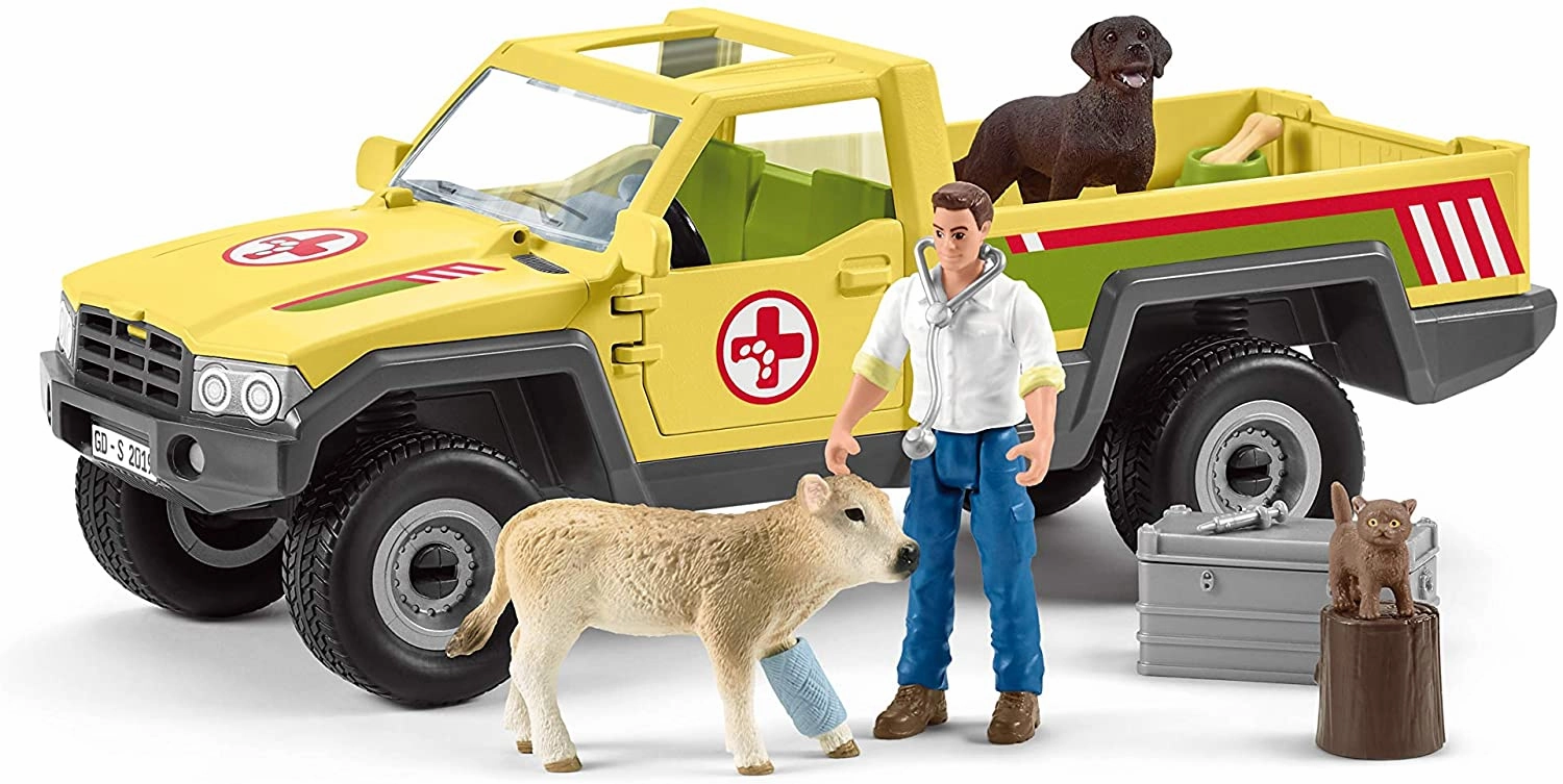 Schleich Toys Schleich 42503 Veterinarian Visit at the Farm World