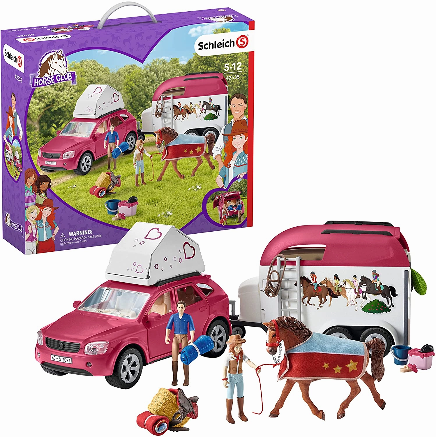 Schleich Toys SCHLEICH 42535 Horse Club - Avontuur met auto en paardentrailer - Speelfigurense