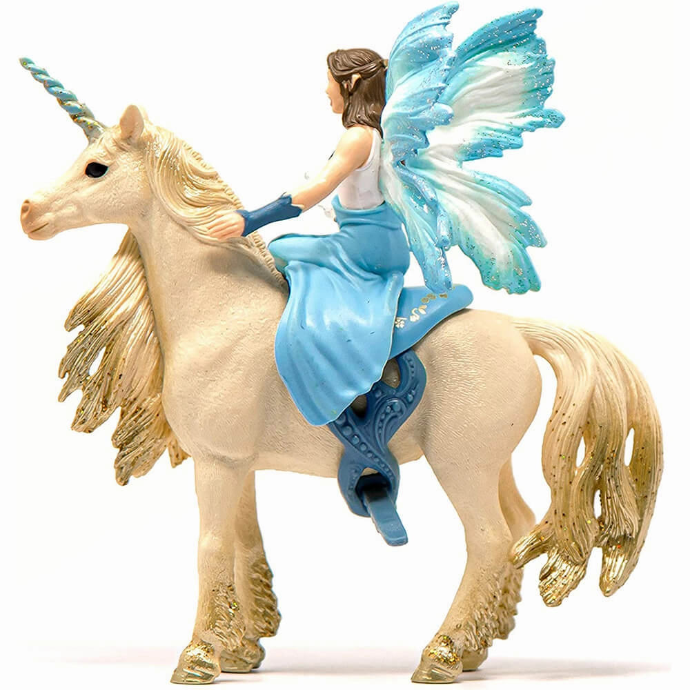 Schleich Toys Schleich Bayala Eyela Riding On Golden Unicorn Playset