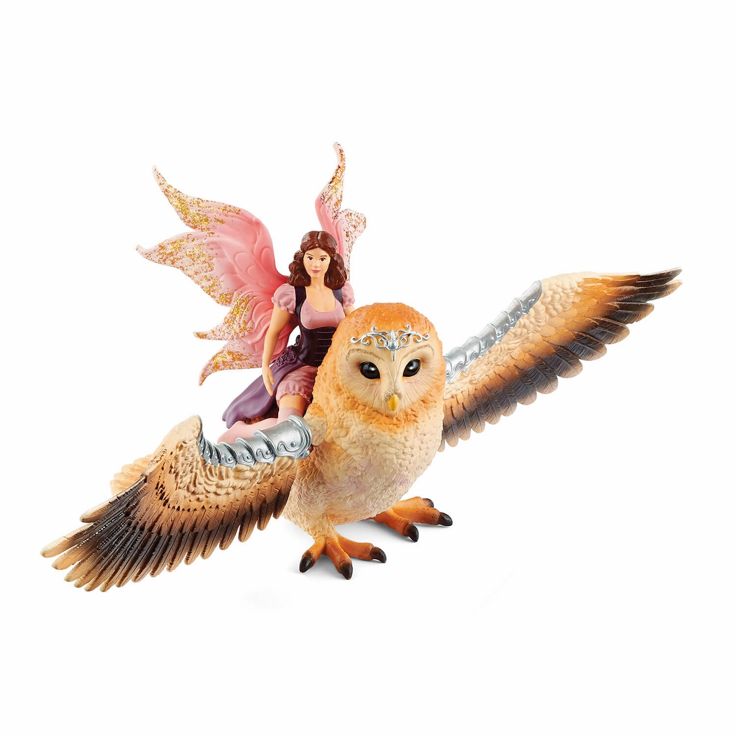 Schleich Toys Schleich bayala Fairy in Flight on Glam-Owl (70713)