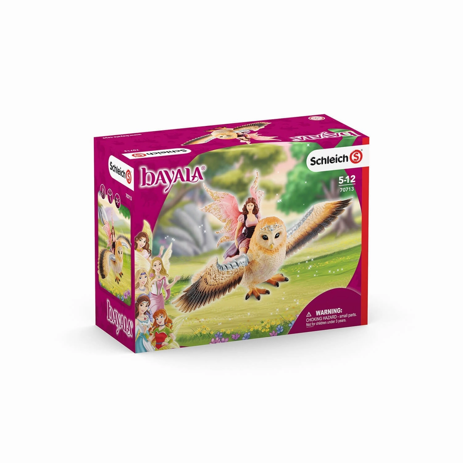 Schleich Toys Schleich bayala Fairy in Flight on Glam-Owl (70713)