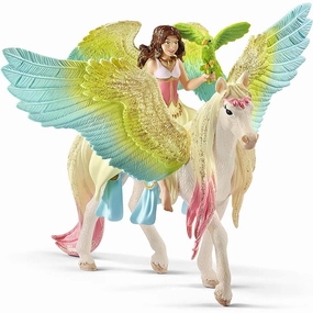 Schleich Toys Schleich Bayala Fairy Surah with Glitter Pegasus Playset