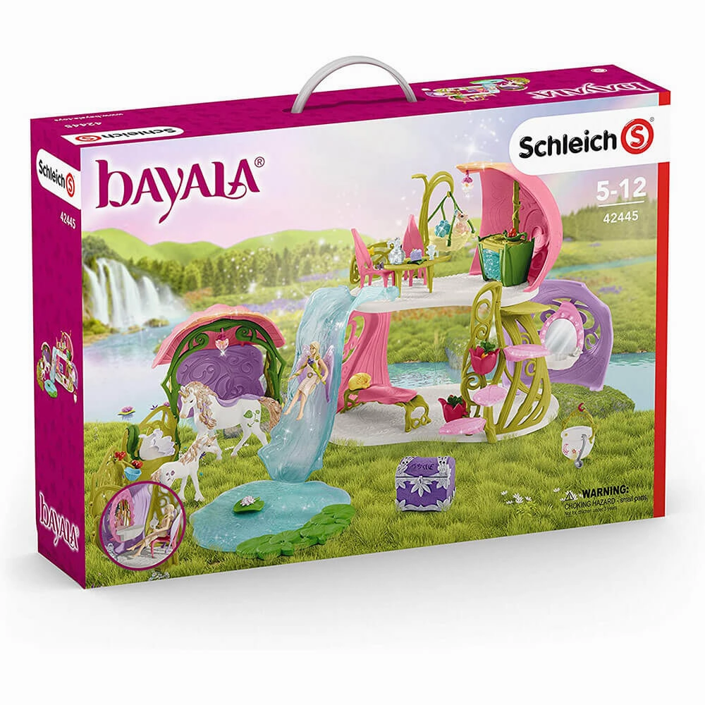 Schleich Toys Schleich Bayala Glittering Flower House with Unicorns Lake and Stable Playset