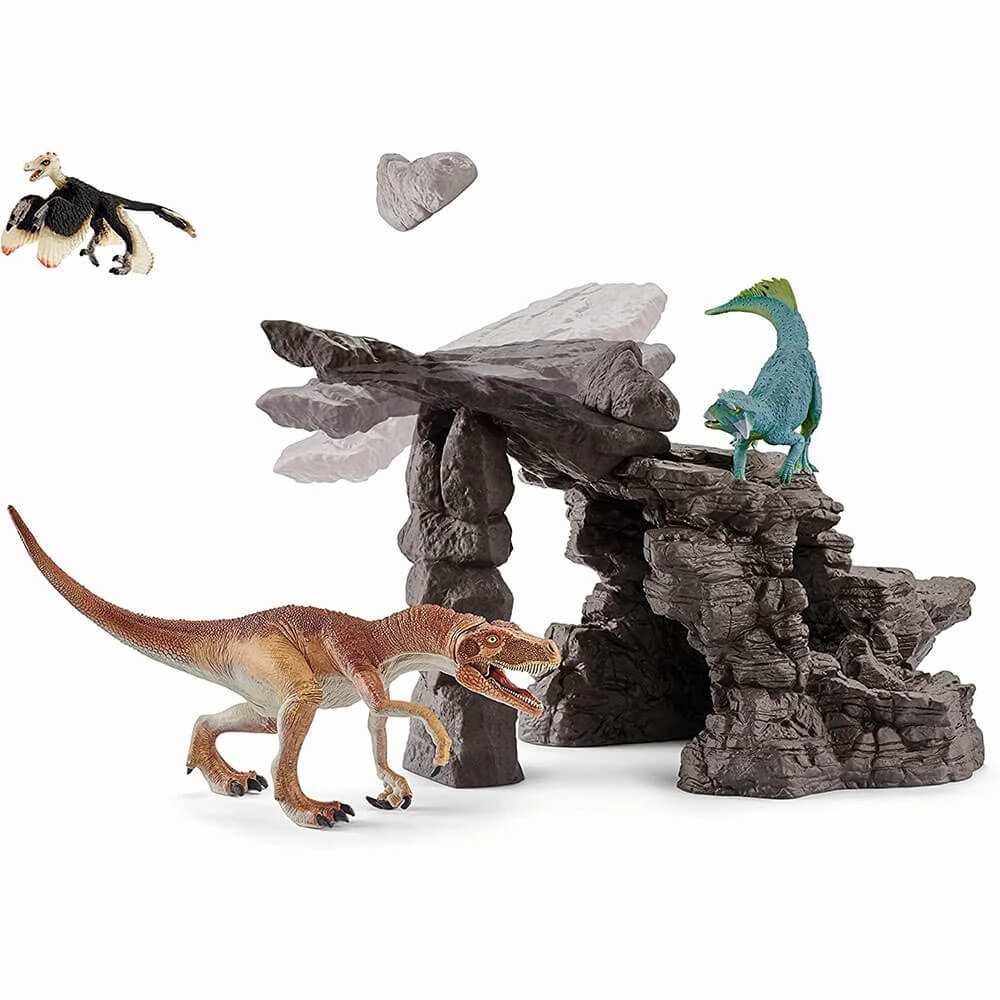 Schleich Toys Schleich Dinosaurs Dinosaur Set with Cave Playset