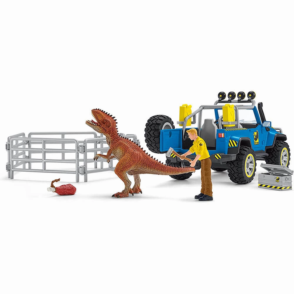 Schleich Toys Schleich Dinosaurs Off-Road Vehicle with Dino Outpost Playset