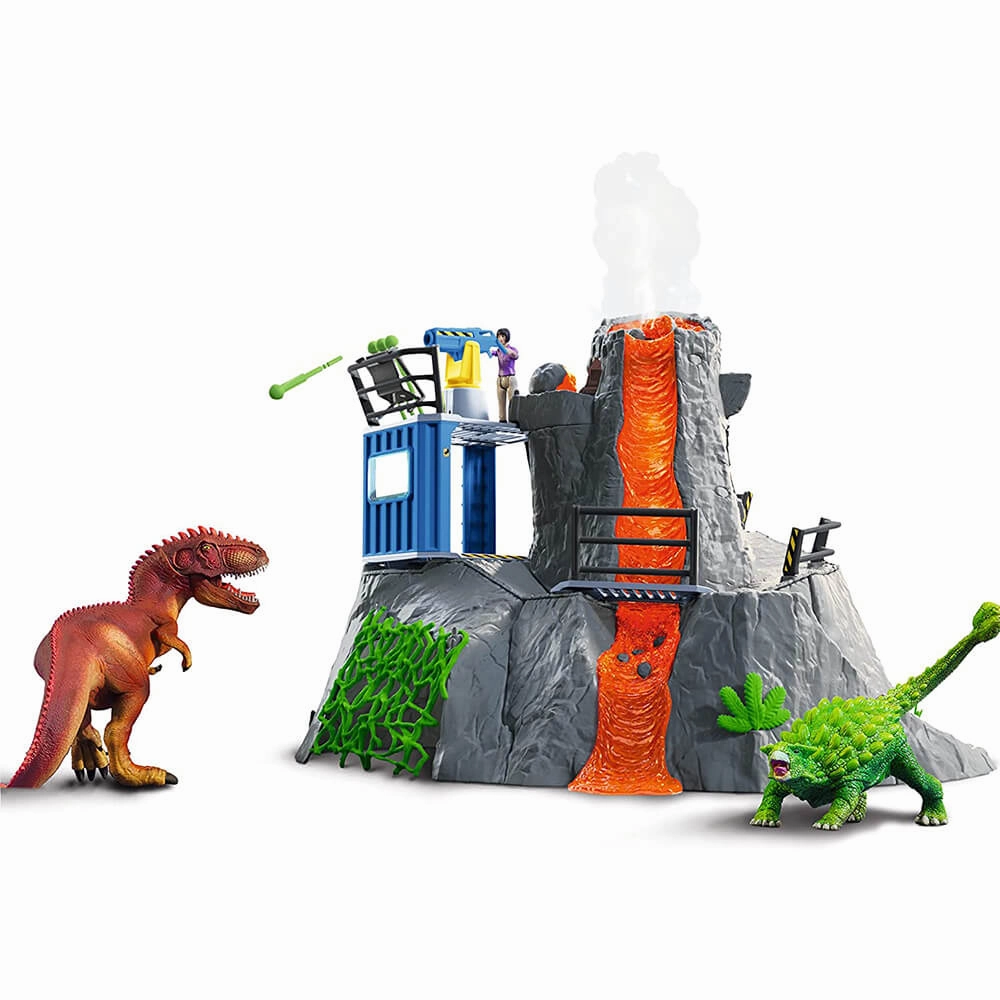 Schleich Toys Schleich Dinosaurs Volcano Expedition Base Camp Playset