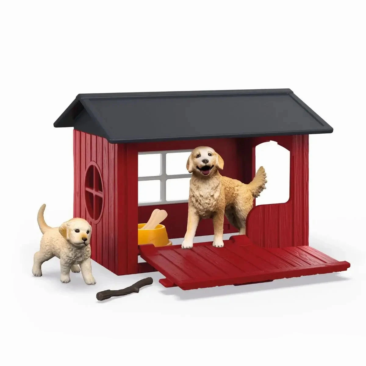 Schleich Toys Schleich Farm World Dog Kennel with Golden Retriever