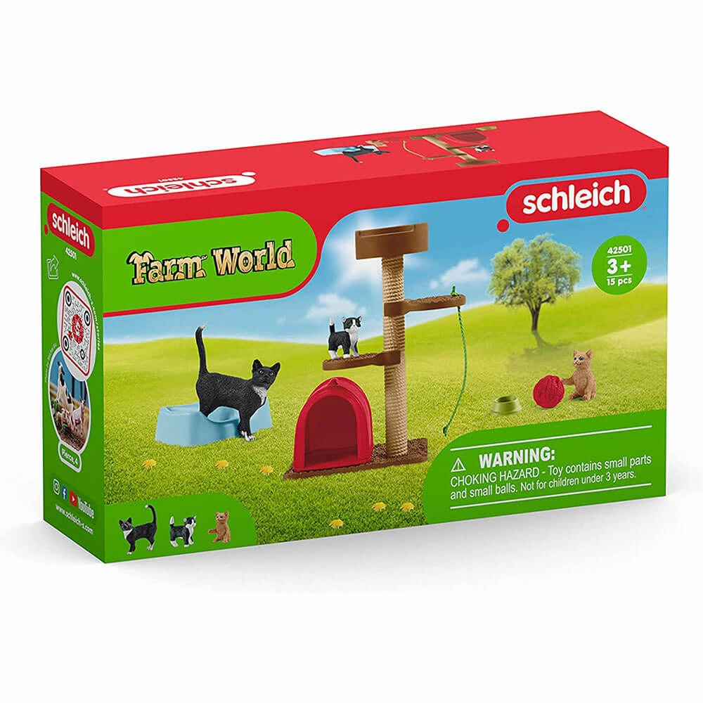Schleich Toys Schleich Farm World Playtime For Cute Cats Playset