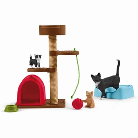Schleich Toys Schleich Farm World Playtime For Cute Cats Playset