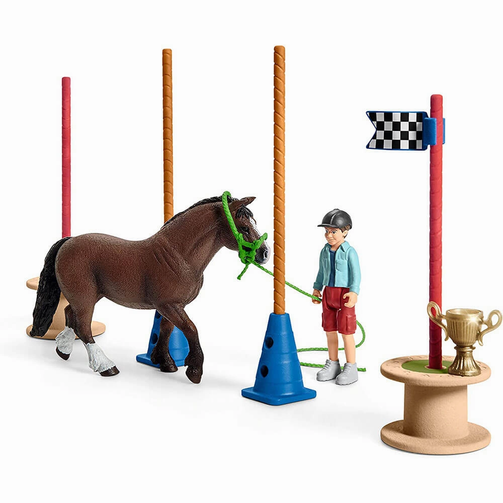 Schleich Toys Schleich Farm World Pony Agility Race Playset