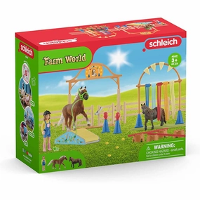 Schleich Toys Schleich Farm World Pony Agility Training Playset